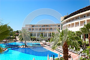 Swimming pool at popular hotel