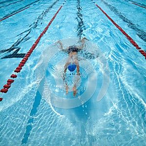 Swimming pool in a race.