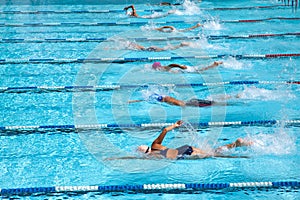 Swimming pool in a race.