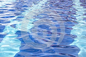 Swimming pool with racing lanes.