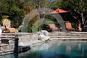 Swimming pool in resort