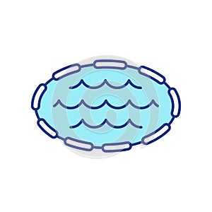 Swimming pool RGB color icon
