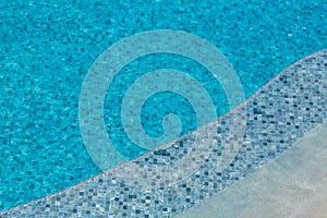 Swimming pool rippled water