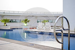 Swimming pool on the roof.