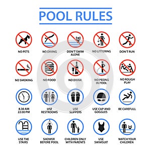 Swimming pool rules