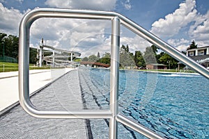 Swimming pool in summer.