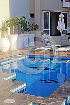 Swimming pool at the summer resort house