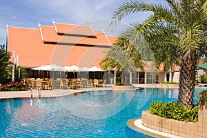 Swimming pool on a sunny day