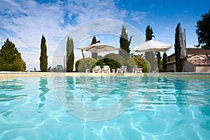 Swimming Pool and Sunshades