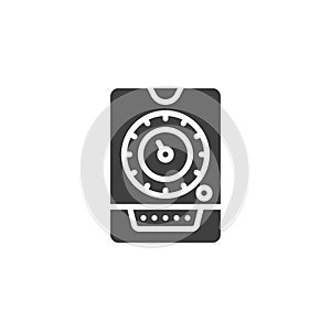Swimming pool timer control vector icon