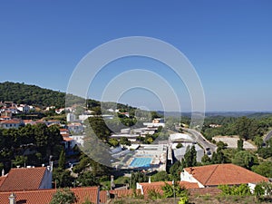 The Swimming Pool and Town facilities of Monchique seen from the Upper Town Square.