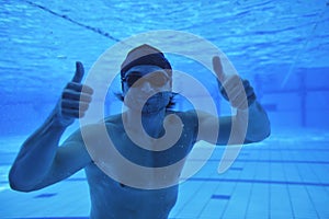 Swimming pool underwater
