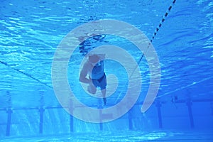 Swimming pool underwater photo