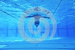 Swimming pool underwater photo