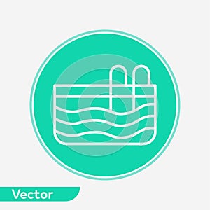 Swimming pool vector icon sign symbol