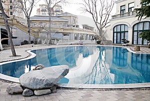 Swimming pool in the villa area