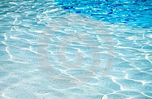 Swimming pool water ripples