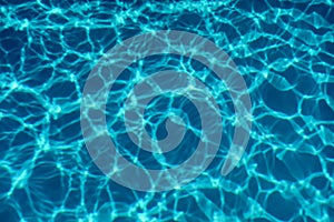 Swimming pool water sun reflection background. Ripple Water