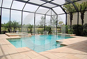 Swimming Pool Wih cage
