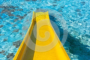 Swimming Pool Yellow Water Slide