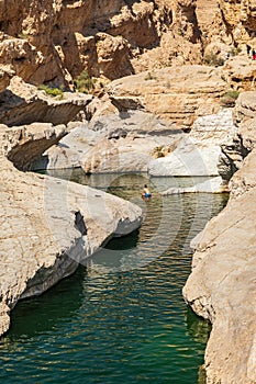The swimming pools at Wadi Bani Khalid
