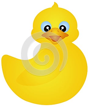 Swimming Rubber Ducky Illustration