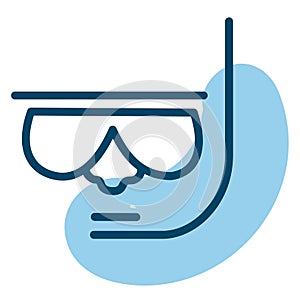 Swimming snorkle, icon