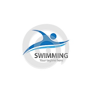 Swimming sport logo