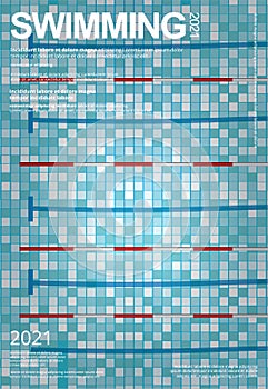 Swimming Sports Poster Design Template