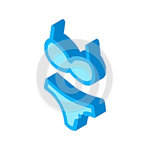 Swimming Suit isometric icon vector illustration