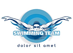 Swimming Team Vector Logo