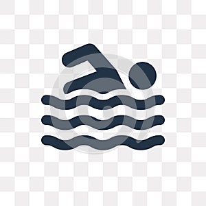 Swimming vector icon isolated on transparent background, Swimming transparency concept can be used web and mobile