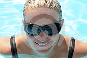 Swimming woman