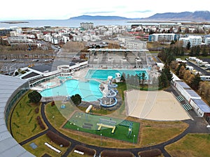 Swimmingool in Reykjavik called Laugardalur photo