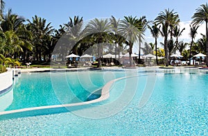 Swimmingpool in the tropical resort