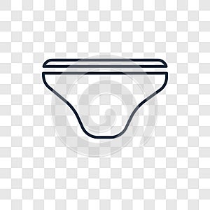 Swimsuit concept vector linear icon isolated on transparent back