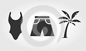 Swimwear icon, flat design