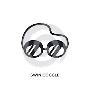 swin goggle isolated icon. simple element illustration from nautical concept icons. swin goggle editable logo sign symbol design