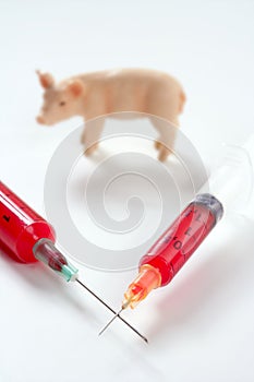 Swine flu A H1N1 vaccine metaphor photo