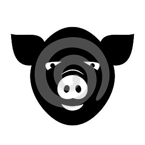 Swine portrait vector illustration