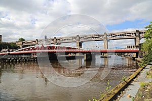 Swing bridge in Newcastle, UK
