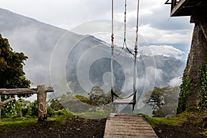 The Swing at the Casa Del Arbol, Ecuador photo