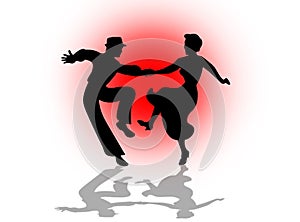 Swing Dance Couple , illustration