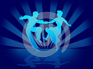 Swing Dance Couple , illustration