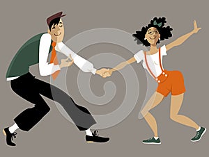 Swing dancers