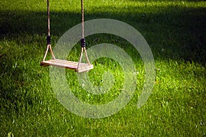 Swing in a garden