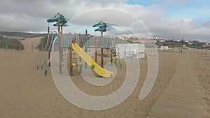 Swing park on the beach, Fuerteventura, Canarias