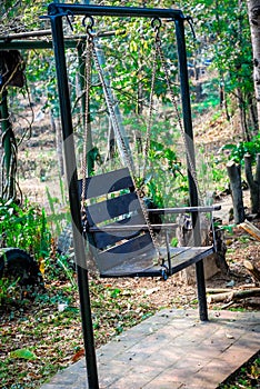 A swing in a resort in Nepal