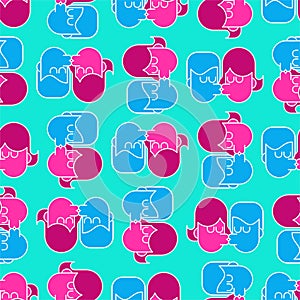 Swinger party seamless pattern. guy and girl sex ornament. Lover photo