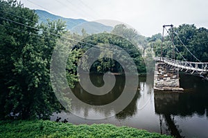 Swinging bridge in Buchanan, Virginia.